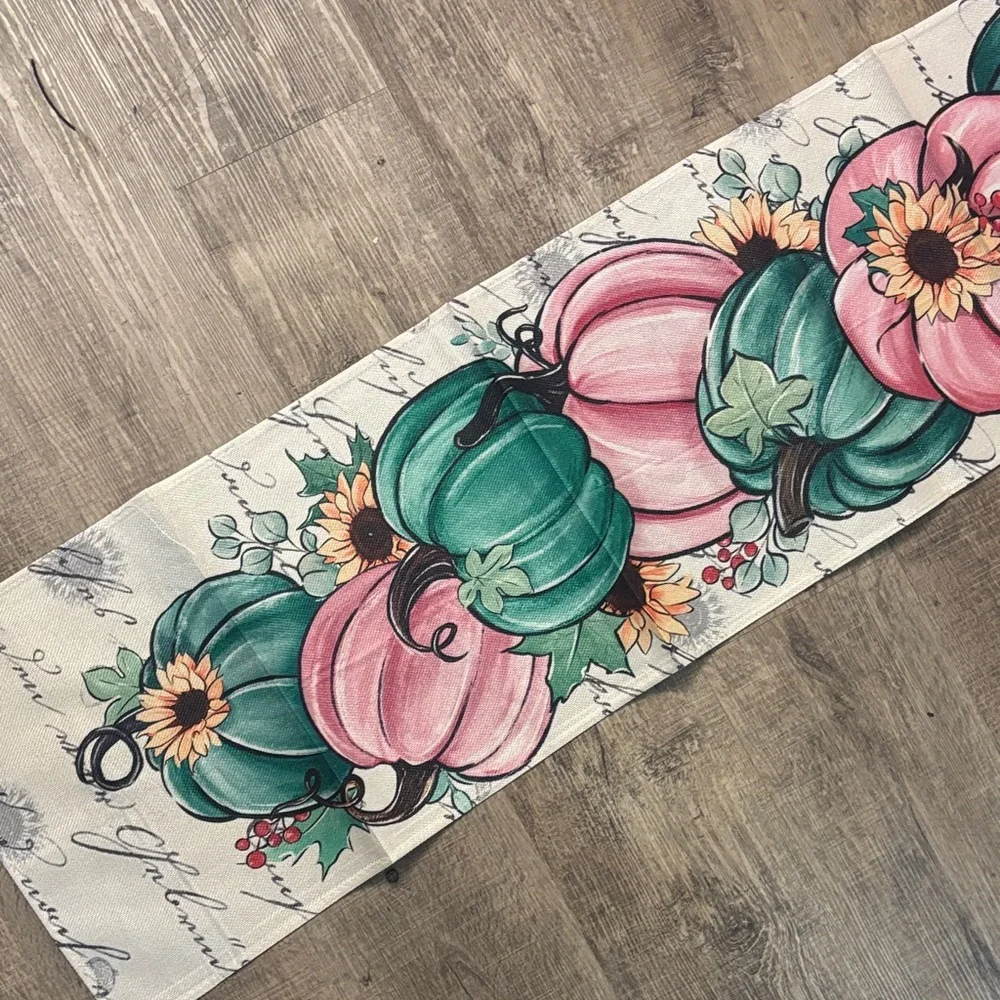 6’ Floral Pumpkin Table Runner